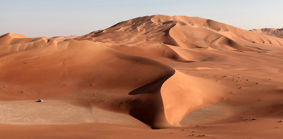 Deserto dell'Oman visitabile durante il tour Oman Expedition