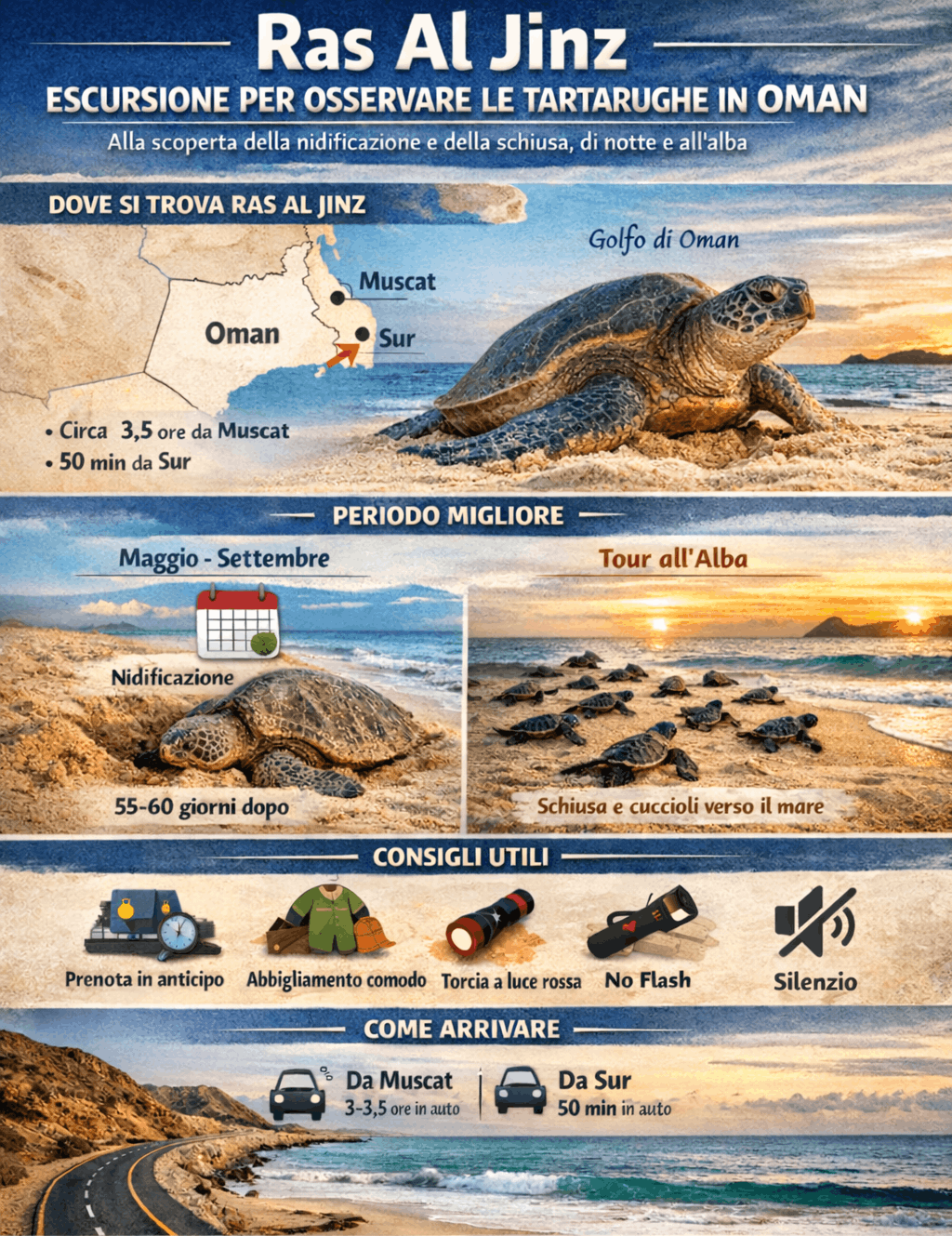 oman escursione tartarughe